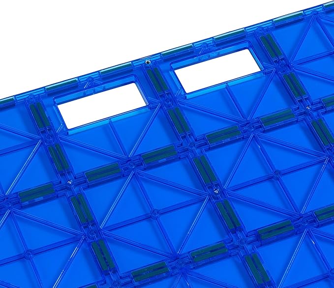 Playmags Super Durable Building Stabilizer Tile with Carrying Handle for Easy Play, 12 x 12. Great add on to All Magnet Tiles Sets, Works with All Leading Brands (1 Pack - Colors May Vary)