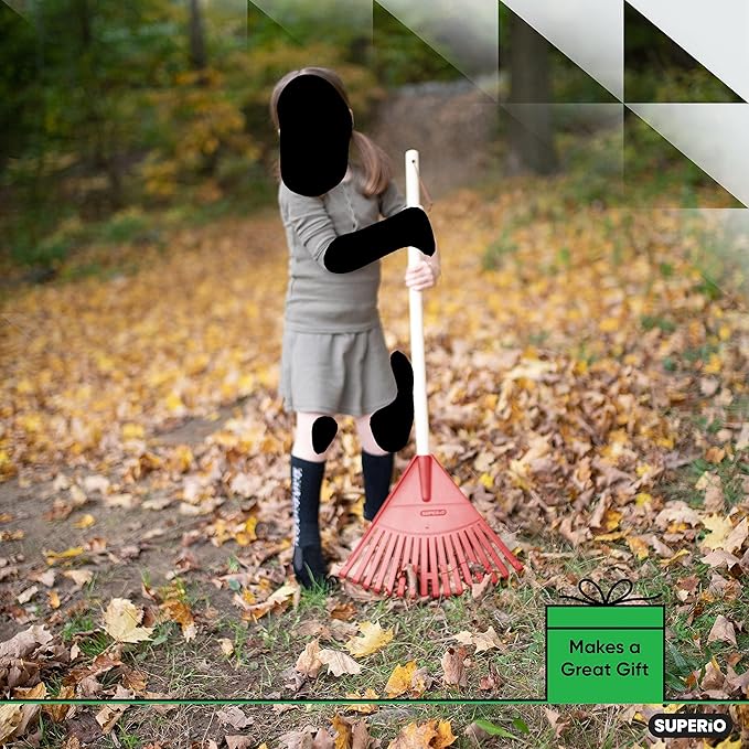 Superio Red Kid Rake - Fun and Functional Gardening Tool for Children, 3-Pack