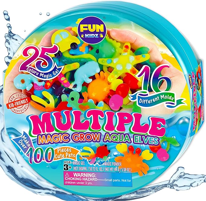 Summer Multiple Magic Aqua Elves Toy Kit for Kids, FunKidz Water Fairy Gel Kit Squishy Kit for Girls Activities for Boys Ages 3+