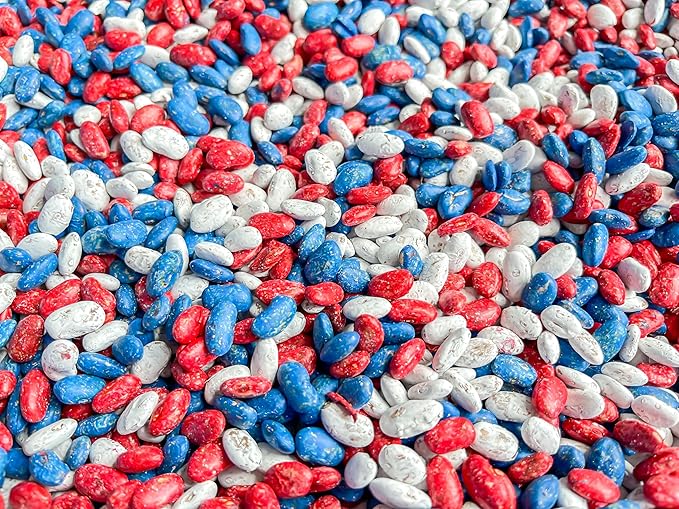Patriotic Themed Sensory Beans - Colorful Sensory Bin Filler - 4 Cup