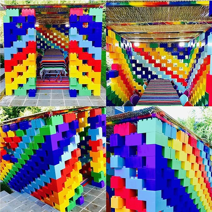 EverBlock Single Color Combo Pack | Giant Building Blocks | Easy to Connect & Reuse | Indoor & Outdoor Use | Build Displays & Structures | Multicolored