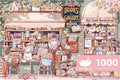 MOMIBOOK Puzzles for Adults 1000 Pieces Jigsaw Puzzles of Flowers in Pages, Painting Image Bookstore Bookshop Difficult Challenging Hard Impossible Puzzle Unique Funny Party Christmas Birthday Gifts