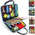 Busy Book for Toddlers - Montessori Busy Board with Sensory Activities for Learning Fine Motor Skills, Travel Toys for Toddlers for Airplane, Car. for Boys and Girls.