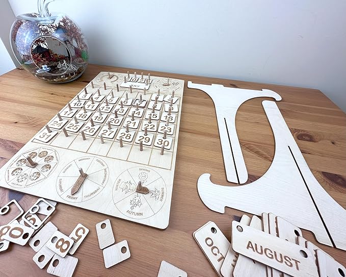 Montessori Calendar, Toddler Calendar, Perpetual Calendar, Classroom calendar, Montessori Learning Calendar, Christmas Gift for Kids