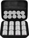 PAIYULE 96 Pieces 46mm Coin Capsules, with Foam Gasket and Plastic Storage Organizer Box, 6 Sizes (20/25/27/30/38/46mm) Coins Collector Case Holder for Coin Collection Supplies (White)