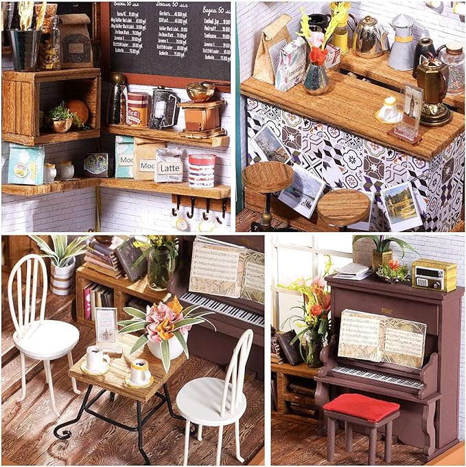 Rolife 1:20 Miniature House Kits-Tiny House Kit-DIY Miniature Dollhouse Kits for Adults-Model Building Craft Kits-Hobbies Gifts for Women and Men