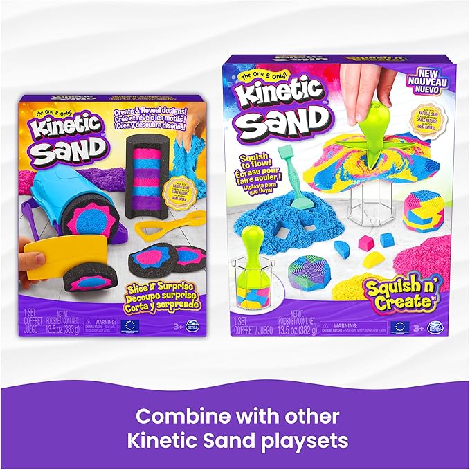 Kinetic Sand, 12-Pack Castle Containers (Amazon Exclusive), Multi-Color Play Sand for Party Favors, Goodie Bags, Sensory Toys for Kids Ages 3 and up