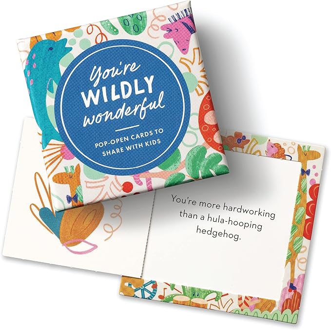 Compendium ThoughtFulls for Kids – You're Wildly Wonderful – 30 Pop-Open Cards to Share with Kids, Each with a Different Inspiring Message Inside
