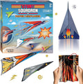 Creativity for Kids Stunt Squadron Fold & Launch Paper Airplanes: Create 80 Paper Airplanes, STEM Science Kit for Kids, Airplane Craft Kit for Kids, Gifts and Toys for Boys (Ages 6+)