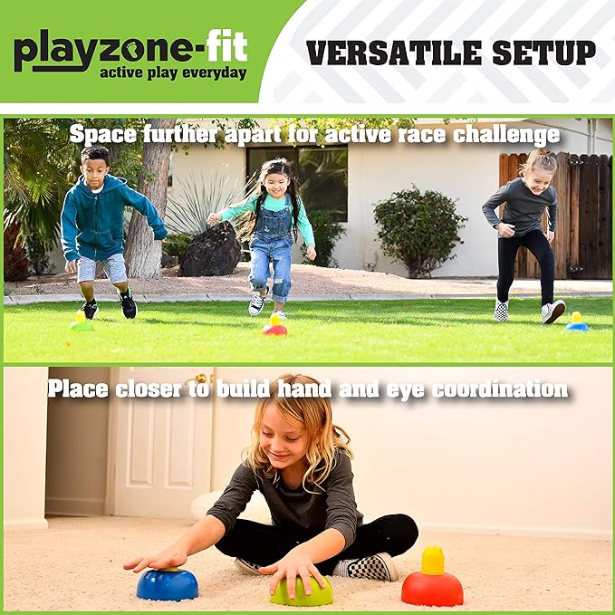 Playzone-fit Wack-a-Tag - Set of 3 Colorful Whack a Mole Pop Up Toys - Great Indoor & Outdoor Active Play Toys for Toddlers and Kids Ages 18 Months+