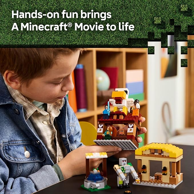 LEGO Minecraft The Ghast Balloon Village Attack- Toy Building Set for Kids, Girls and Boys Ages 10+ - Includes Steve, Natalie, and Dawn Minifigures - Birthday Gift Idea - 21273