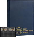 420 Pockets Coin Albums - 1.2x1.1 inch Grid Blue Coin Book 10 Pages Coin Collection Holder Letter Size Coin Storage Book 3.0x2.8 cm Pocket CS0242BK