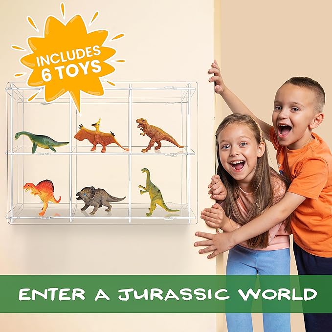 W&O Dino Paradise Super Dome with Roar Button, Dinosaur Toys and LED Lights - Epic Dinosaur Tent for Kids Aged 3-12 - Perfect for Indoor & Outdoor Adventures