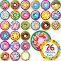 Hebayy 52 PCS Donut Matching Game, 26 Designs Dessert Cards Engaging Food Memory Game, Educational Learning Toys for Preschool 4 5 6 Years Old