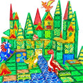 Magnetic Tiles Dinosaur Toys for Kids 3-5 4-8 Magnet Building Blocks Toddler Toy - Dino World Magnetic Toys STEM Creative Games Christmas Birthday Gifts for 3＋ Years Old Boys Girls