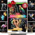 Animals Scratch Art Book for Adults - Colorful Animal Series Scratch Art | Scratch Painting Foil Art for Adults | Scratch and Sketch Animal Series Books | Foil Engraving Scratch Art (Animal Series)