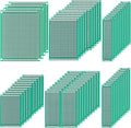 64 pcs Green PCB Board - Double Sided Circuit and perf Board with 5 Sizes for DIY Electronics, Compatible with Bread Boards and Soldering Projects
