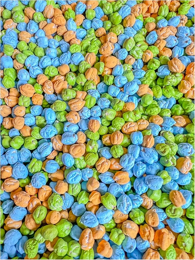 Colored Chickpeas for Sensory Play and Sensory Bins - Many Different Seasonal Colors (4 Cups, Dinosaur)