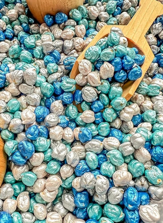 Colored Chickpeas for Sensory Play and Sensory Bins - Many Different Seasonal Colors (2 Cups, Winter 1)