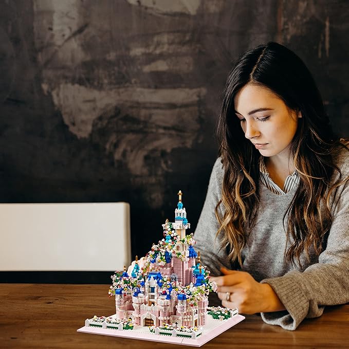 Architecture Castle with Flower Series Micro Blocks Building Sets for Adults and Teens, 4000+ PCS Bricks Building Blocks - Upgrade Version