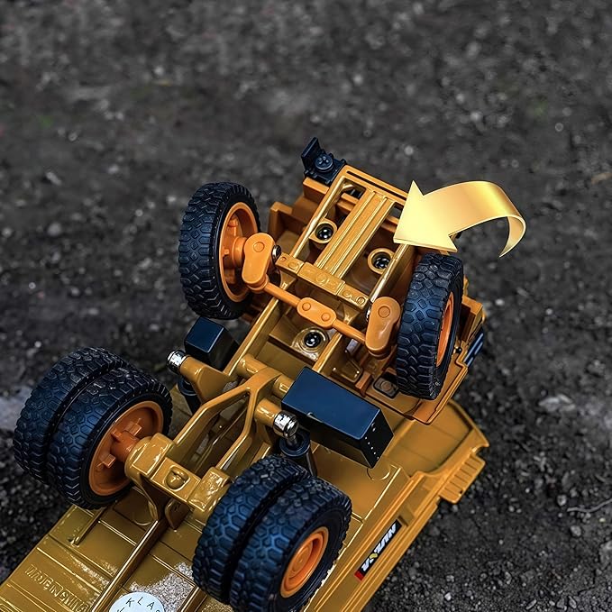 Gemini&Genius Dump Truck Toy for Kids, Alloy Construction Vehicle Toy 1:60 Scale Diecast Site Dumper Collectible Alloy Model Toys for Kids and Decoration for House
