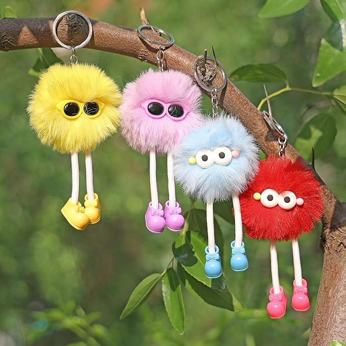 24 PCs Kids Keychains - Keychain Cute for Birthday Back-to-school Goodie Bags Pinata Toys Classroom Prizes Elementary Carnival Prizes in Bulk Party Favors 8-12 Back to School Gift