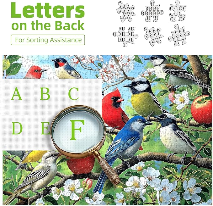 Flowers Birds 1000 Piece Puzzle for Adults Unique Puzzles for Adults 1000 Pieces Hummingbird Jigsaw Puzzles 1000 Pieces Family Challenging Puzzle (27.5"x19.6")