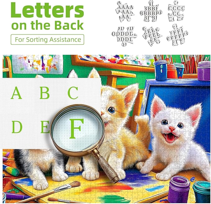 Puzzles for Adults 500 Pieces Cute Dogs Jigsaw Puzzles 500 Pieces Difficult Fun Puppy Draw Unique Family Puzzle Challenging Games Gift for Teens Kids Adults (21"x15")