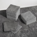 36 Pcs Plush Interlocking Carpet Tiles, Non-Toxic Shaggy Foam Carpet Tiles for Toddler Baby, Machine-Washable, Anti-Slip, EVA Foam Interlocking Tiles for Floor, Nursery, Playroom, Grey