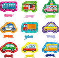 9 Pieces Kids Lacing Cards, Double Sided Sewing Cards in 9 Vehicle Cards with 9 Colorful Laces, Imagination Development Lacing Toys Games for Children Educational and Learning Activity