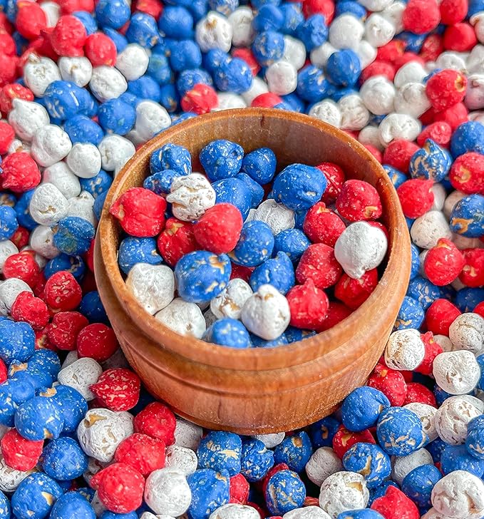 Colored Chickpeas for Sensory Play and Sensory Bins - Many Different Seasonal Colors (4 Cups, Patriotic)