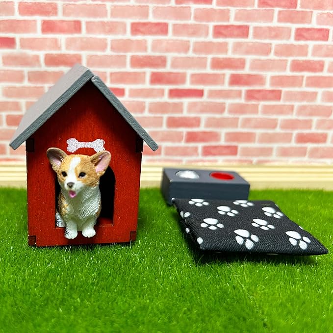 Enhanced Dollhouse Family Pets Miniature Dollhouse Animal Set (Dog)