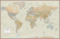 Swiftmaps World Contemporary Premier Wall Map Poster Mural 24h x 36w - LAMINATED