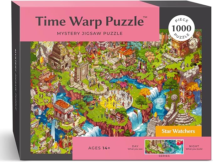 Time Warp Puzzle Mystery Jigsaw Puzzle 1000 Pieces for Adults Day Night Series - A Challenging, Difficult, Picture Changing Puzzle to Solve 26.625 x 19.25 in (Starwatchers)