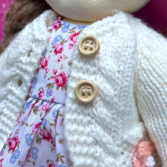 BlissfulPixie Handmade Wedding Present Princess Doll Waldorf Doll Rag Doll Birthday Present for Girl with Exquisite Box - Hazel 12"