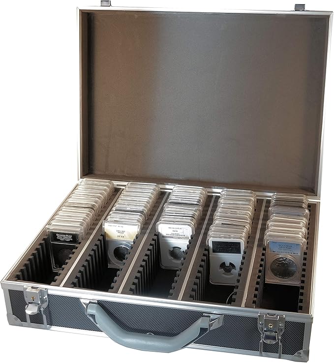 Ursae Minoris Elite Black Aluminum Box for 100 Certified or Certified-Style Coin Holders NGC, PCGS, ANACS, Elite, Lighthouse, BCW