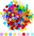 Hebayy 500 Transparent 8 Color Clear Bingo Counting Chip Plastic Markers (Each Measures 3/4 inch in Diameter)