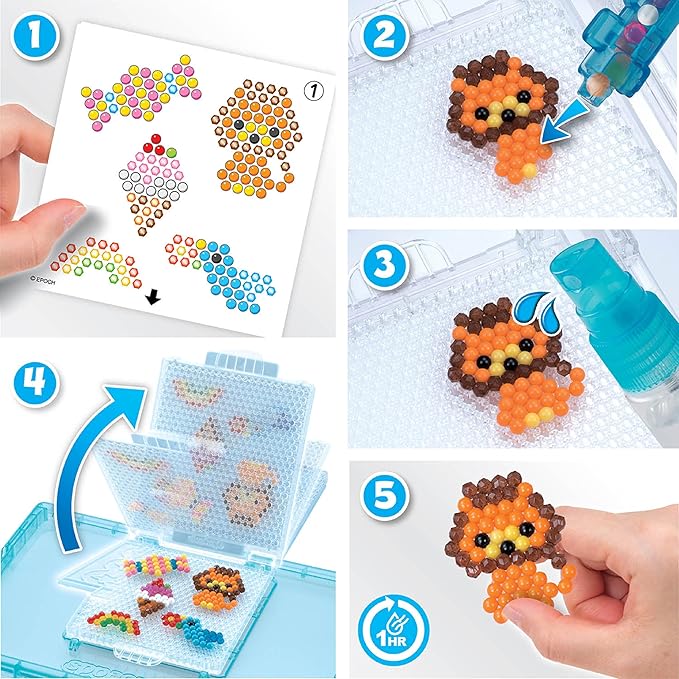 Aquabeads Arts & Crafts Star Friends Theme Bead Refill with Over 600 Beads and Templates, Multicolored