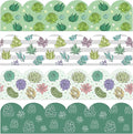 BeYumi Green Succulent Border Trim - 80Pcs Back to School Succulent Bulletin Board Borders Green Plants Border Trim Cactus Decor Classroom Office Chalkboard White Board Outdoor Party Garden Decoration