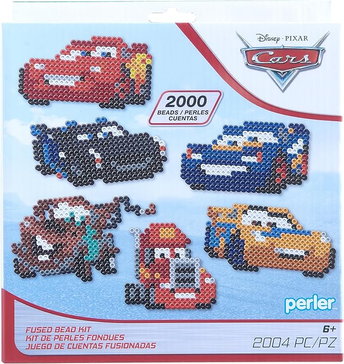Perler 80-57045 Disney Pixar's Cars Fused Bead Craft Activity Kit, Includes 6 Patterns, Multicolor, 2004 Pieces