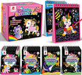 Mocoosy 24 Pack Scratch Art Party Favors for Kids, Birthday Goodie Bag Stuffers, Rainbow Scratch Notebook Bulk Classroom Prizes, Kids Art and Craft Kit Bulk Return Gifts Prize Box Toys for Boys Girls