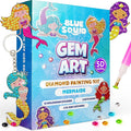 Blue Squid Diamond Art Kits for Kids – Mermaid - Fun & Easy DIY 5D Gem Art Gift Set for Keychains, Stickers, Sun Catchers - Diamond Painting Kit Arts & Crafts Kit for Kids, Girls, Boys Ages 6-12