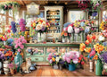 1000 Piece Jigsaw Puzzle for Adults - Colorful Flower Shop Scene with Cat, Premium Quality Cardboard Puzzles for Adults & Family, Challenging Adult Puzzle Games, 27x20 Inches Finished Size