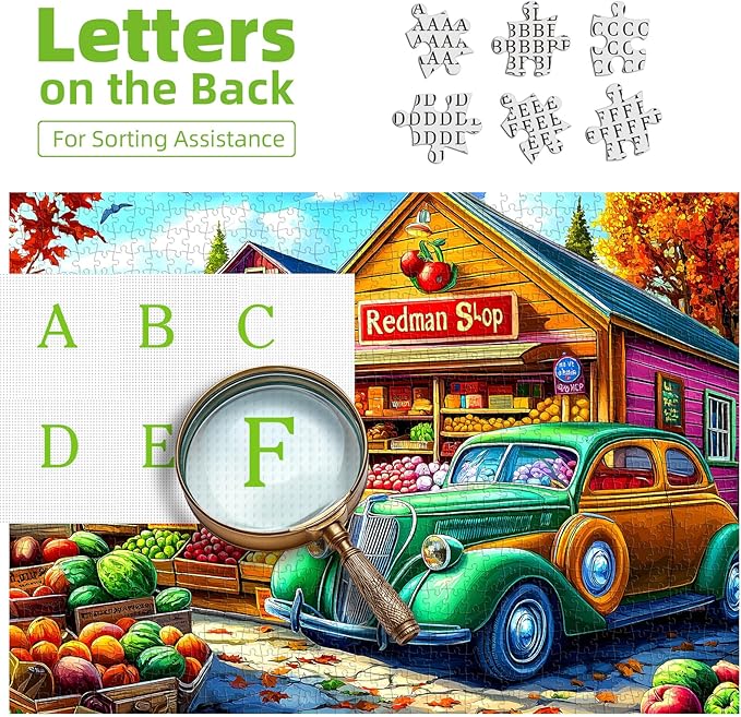 Colorful Fruit Shop 1000 Piece Jigsaw Puzzle for Adults, Impossible Hard Unique Difficult Challenging Puzzles for Adults Fun, Vibrant Imagery Jigsaw Puzzles for Game Nights Family,Friends