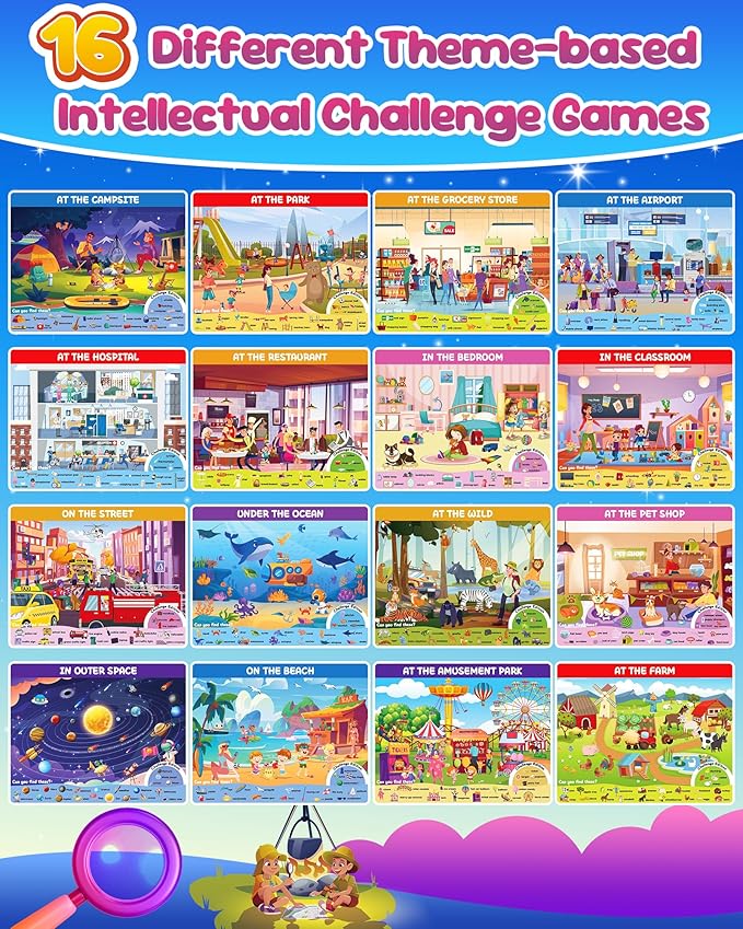 Search and Find Activity Books for Kids Ages 3-5, Car Airplane Travel Toys Games Activities for 3-5 4-8, Toddler Kid Road Trip Essentials, Preschool Learning Activities, Birthday Gifts for Boys Girls