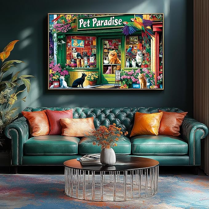 Pet Shop Puzzle 500 Piece Puzzles for Adults, Challenging Puzzles for Adults, Ideal for Relaxation and Family Fun Jigsaw Puzzles 500 Pieces Puzzle Finished Size is 23 x 15 inch