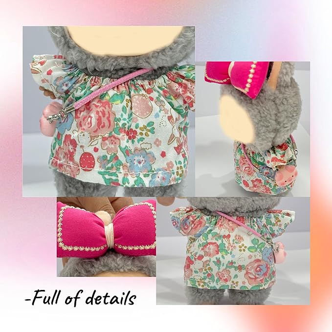 17cm Doll Clothes, Cute Dolls Outfits, 3 Piece Set Hair Clip Dress, Stylish Adorable Dolls Clothes Accessories (No Doll)