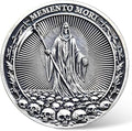 Memento Mori Carpe Diem Challenge Coin - Motivational Coin with Life & Death Symbols - Inspirational Gift for Friends & Loved Ones ﻿ ﻿