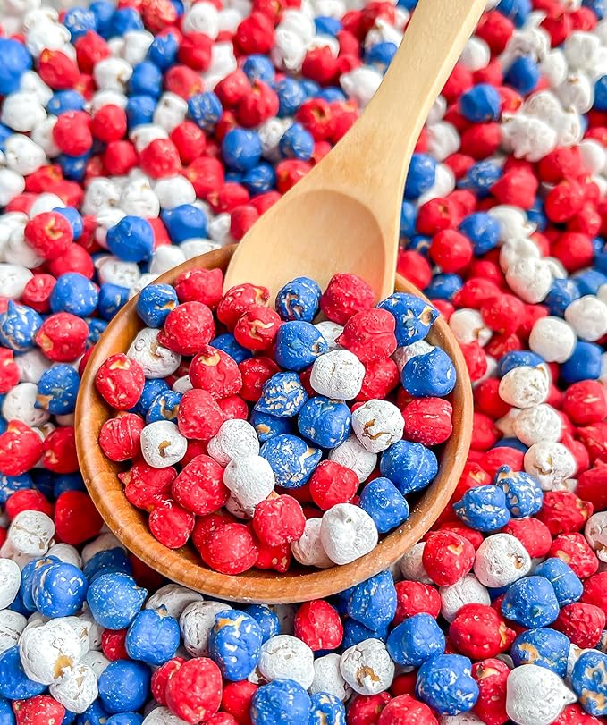 Colored Chickpeas for Sensory Play and Sensory Bins - Many Different Seasonal Colors (4 Cups, Patriotic)
