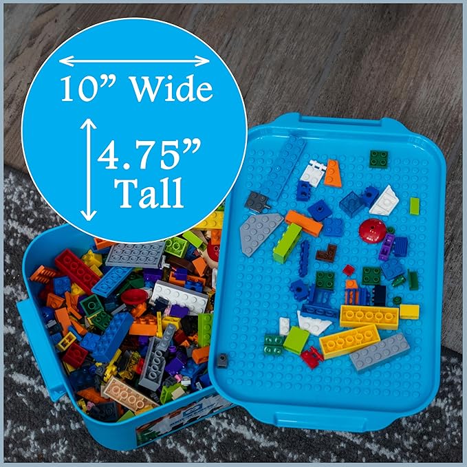 Brick Loot 1,000 Bricks Plus 70 Building Blocks Bulk Set – 1,070 Pieces with Deluxe Storage Box, Lego-Compatible Mixed Colors Classic Bricks, Creative STEM Construction Toys for Kids & Adults